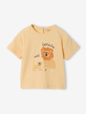 'Zeedieren' baby T-shirt met korte mouwen goudgeel