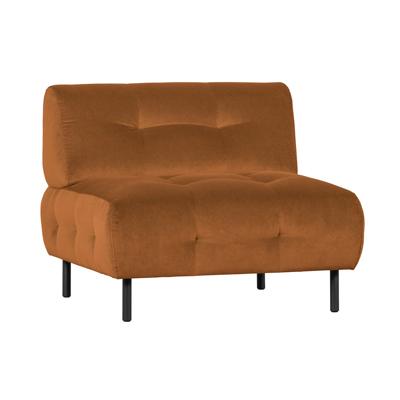 WOOOD Fauteuil 'Lloyd' Velvet, kleur Cinnamon