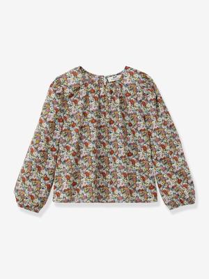 Blouse van Liberty Libby-stof voor meisjes CYRILLUS rozen