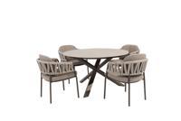 Calma diningset met Prado tafel terre keramiek rond dia. 130 cm Taste - Taste - thumbnail