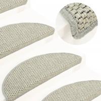 Trapmatten zelfklevend 15 st sisal-look 56x17x3 cm lichtgroen - thumbnail