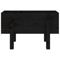 VidaXL Plantenbak 62x30x38 cm massief grenenhout zwart - thumbnail