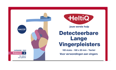 Heltiq Detect vingerpleister lang textiel 180 x 20mm 100 Stuks