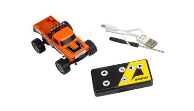 Amewi Oranje Brushed 1:64 RC auto Elektro Monstertruck Achterwielaandrijving RTR 2,4 GHz Met lichteffect, Incl. accu en laadkabel Amewi Oranje Brushed 1:64 RC auto Elektro Monstertruck Achterwielaandrijving RTR 2,4 GHz Met lichteffect, Incl. accu en laadkabel