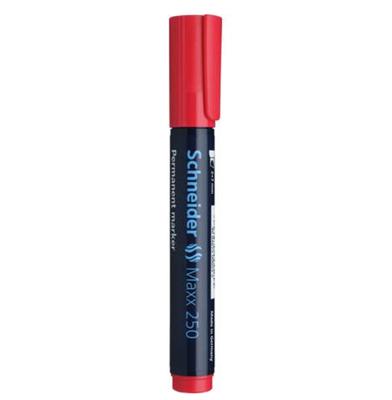 Schneider Marker permanent 250 beitel rood 10st Schneider Marker permanent 250 beitel rood 10st