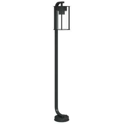 VidaXL Vloerlamp voor buiten 100 cm roestvrij staal zwart VidaXL Vloerlamp voor buiten 100 cm roestvrij staal zwart