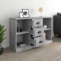 Dressoir 104,5x35,5x67,5 cm bewerkt hout betongrijs - thumbnail
