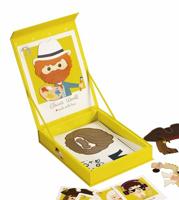 Classic World world magneetkoffer foto gezichten geel - thumbnail