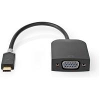 Nedis USB-C-adapterkabel | Type-C Male - VGA Female | 0,2 m | Antraciet - thumbnail