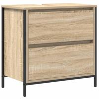 Badkamermeubelset 5 pcs Beige 76.5 x 35 x 95 cm Bewerkt hout - thumbnail