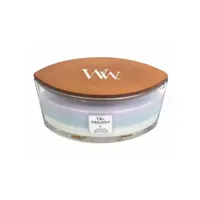 WoodWick Geurkaars Ellipse Trilogy Calming Retreat - 9 cm / 19 cm - Geurkaars in Glas - Houten Lont - thumbnail