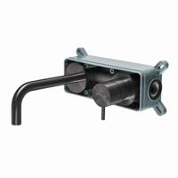 Inbouwkraan Qisani Flow Laag Geborsteld Gun Metal - thumbnail