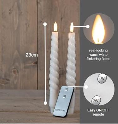 LED Dinerkaars Swirl Wax 2st Wit - thumbnail