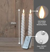 LED Dinerkaars Swirl Wax 2st Wit - thumbnail