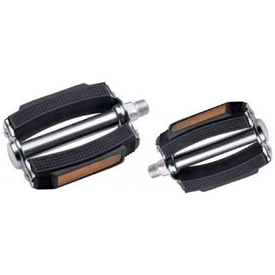 Pedaalset Marwi 677H met reflectoren - zilver/zwart (werkplaatsverpakking)