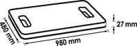 Vigor V2338-XL Knieplank (l x b x h) 980 x 480 x 27 mm - thumbnail