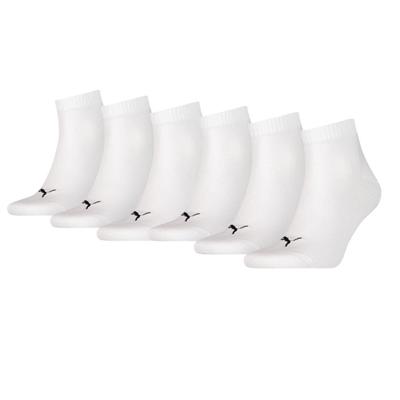 Puma Quarter Sokken Wit 6-pack-43/46