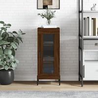 Dressoir 34,5x34x90 cm bewerkt hout bruin eikenkleur - thumbnail
