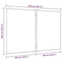 Whiteboard magnetisch inklapbaar 120x100x1,7 cm aluminium - thumbnail