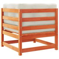 5-delige Loungeset met kussens massief grenenhout wasbruin - thumbnail