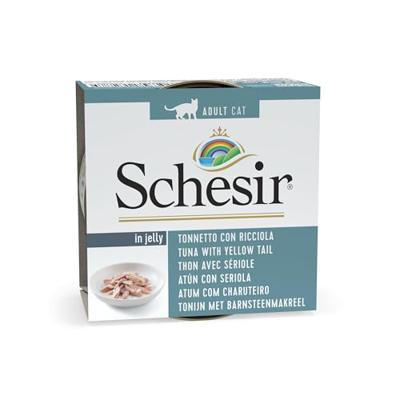 Schesir Kat van gelei, 85 g, tonijn en ricciola