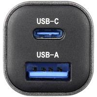 VOLTCRAFT CPS-38W/ 2 VC-RA381 USB-oplader 38 W 1x USB-A, 1x USB-C Zilver-zwart Auto - thumbnail