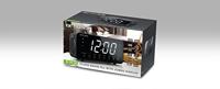 Muse M-192CR wekker, USB, matzwart - thumbnail