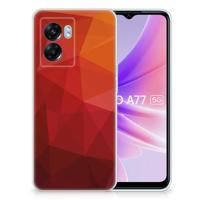 TPU Hoesje voor OPPO A77 | A57 5G Polygon Red - thumbnail