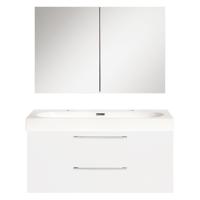 Differnz Somero badmeubel set met spiegelkast FSC 100 cm hoogglans wit - thumbnail