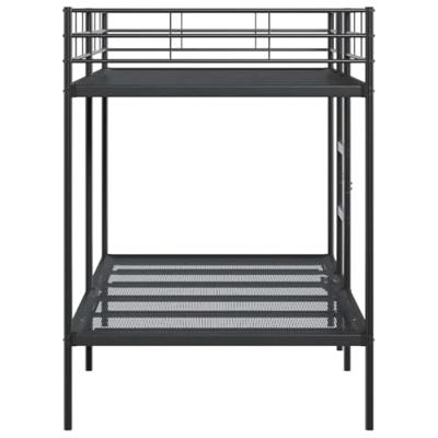 Stapelbed zonder matras 100x200 cm staal zwart