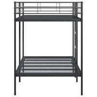 Stapelbed zonder matras 100x200 cm staal zwart - thumbnail