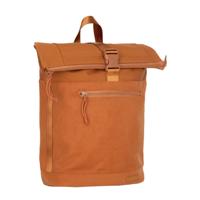New Rebels New York Ribbi Rolltop Rugzak 17-21L Schooltas & Werktas Ribstof Laptop Rugtas 15.6 inch Oranje coffee bruin - thumbnail