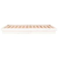 Bedframe LED massief hout wit 140x200 cm - thumbnail
