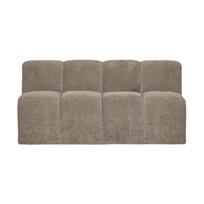 Woood Mojo eetkamerbank 164 cm met rugleuning rib Donker Zand