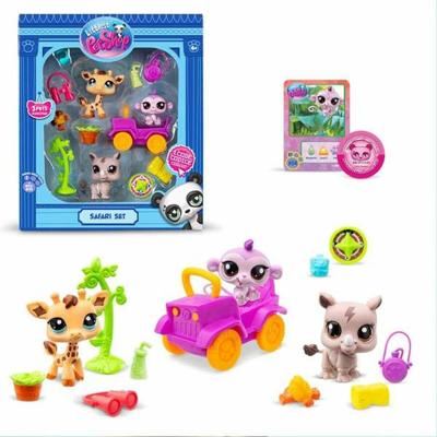 BANDAI - Littlest Pet Shop - Safari Pack - 3 dieren en accessoires - BF00524