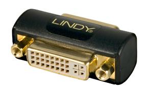 LINDY 41233 DVI Adapter [1x DVI-bus 24+5-polig - 1x DVI-bus 24+5-polig] Zwart