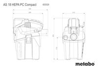 Metabo AS 18 HEPA PC Compact Accu-alleszuiger | 18 V | zonder accu-packs en lader - 602029850 - thumbnail