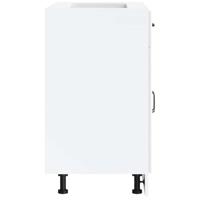 Keuken onderkast Lucca bewerkt hout hoogglans wit - thumbnail