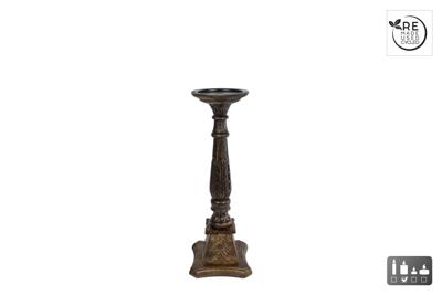 CosyDecor Kandelaar "kathedraal" zwart hout h44cm