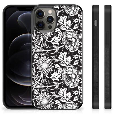 iPhone 12 Pro Max Skin Case Black Flowers iPhone 12 Pro Max Skin Case Black Flowers