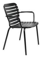 Zuiver Tuinstoel 'Vondel' Met armleuning, Aluminium, kleur Zwart - thumbnail