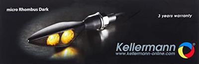 Kellermann led knipperlicht "micro rhombus dark kl turn signal mic.rhomb. black vr/hl