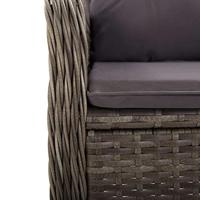 3-delige Bistroset poly rattan grijs - thumbnail
