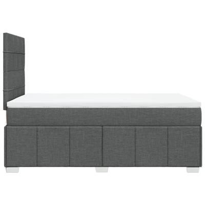 Boxspring met matras stof donkergrijs 120x200 cm - thumbnail