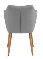 Eetkamerstoel Uppsala - stof - lichtgrijs - Leen Bakker - thumbnail