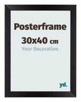 Posterlijst 30x40cm Zwart Mat MDF Parma - thumbnail