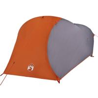 Koepeltent 4-persoons waterdicht grijs en oranje - thumbnail