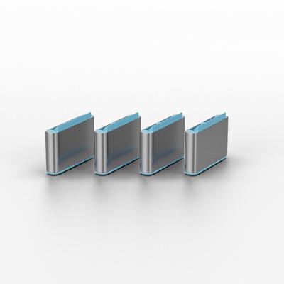 LINDY Lindy - Schloss für USB-C-Port - Blau Sleutel voor USB-C-poort Set van 4 stuks Blauw Sleutelslot Incl. 1 sleutel
