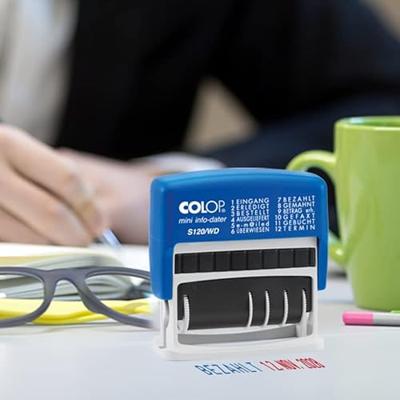 Colop mini info-dater S120/WD Datumstempel 47 x 4 mm (bxh) Blauw, Grijs
