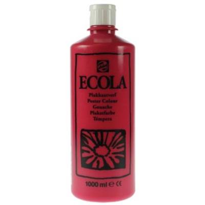 Talens Ecola plakkaatverf flacon van 1000 ml, karmijn Talens Ecola plakkaatverf flacon van 1000 ml, karmijn
